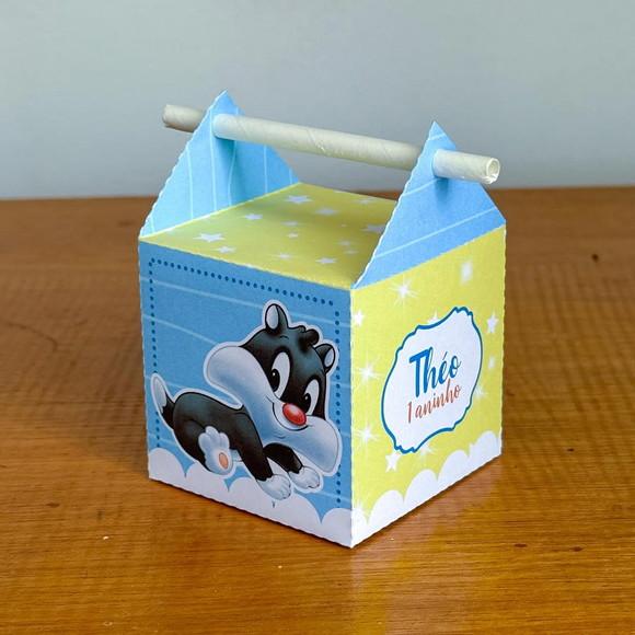 30 Itens Personalizados Caixinhas Baby Looney Tunes Menino