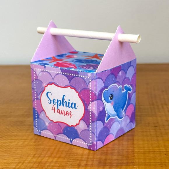 30 Itens Personalizados Caixinhas para Festas Sereia