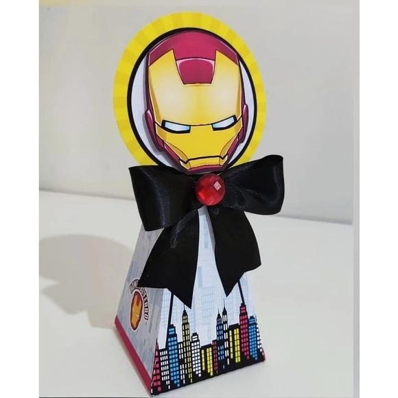 30 Pçs Lembrancinha Caixinhas Personalizadas Homem de Ferro
