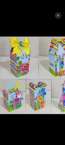 40 Itens Festa Lembrancinhas Caixinhas Numberblocks