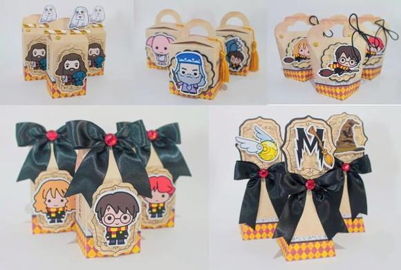 40 Itens Festa Personalizados Caixinhas Harry Potter