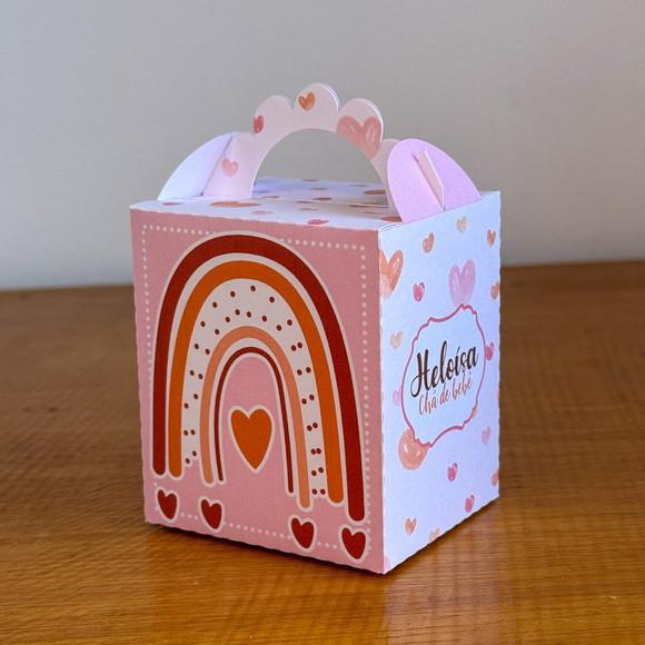 40 Itens Personalizados Caixinhas p/ Festas Arco-íris Boho