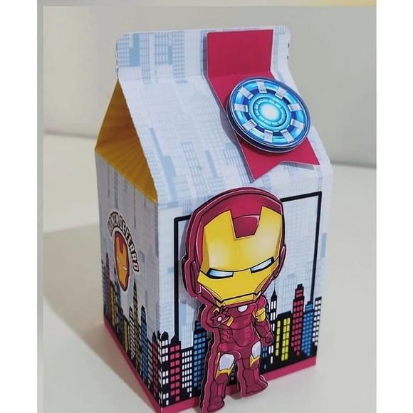 40 Pçs Lembrancinha Caixinhas Personalizadas Homem de Ferro