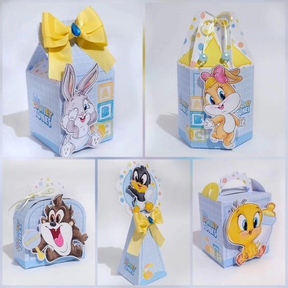 50 Itens Personalizados Caixinhas Baby Looney Tunes Baby