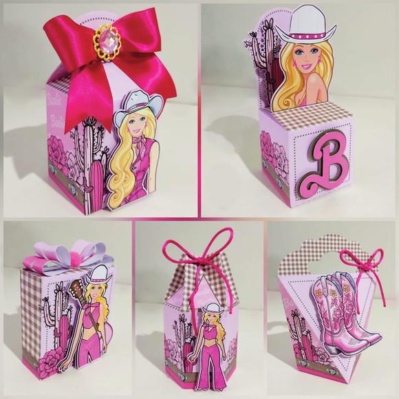 50 Itens Personalizados Caixinhas Barbie Boiadeira Cowgirl