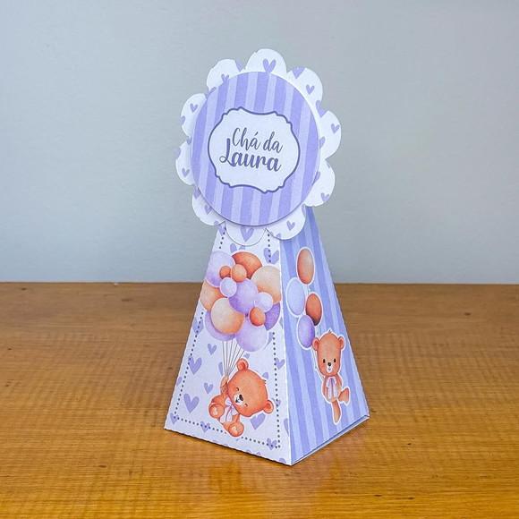 50 Itens Personalizados Caixinhas Festas Ursinha Lilás