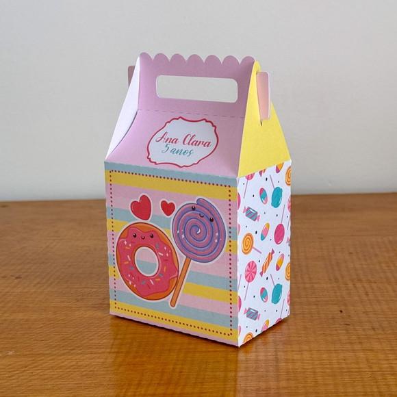 50 Itens Personalizados Doces Confeitaria 1 Caixinhas Festas