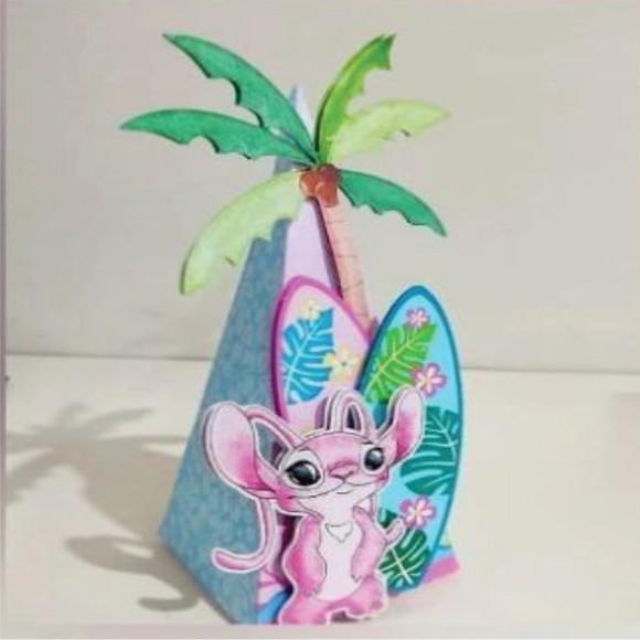 Kit Festa Lembrancinhas Stitch e Angel Aquarela-20 Peças 3d