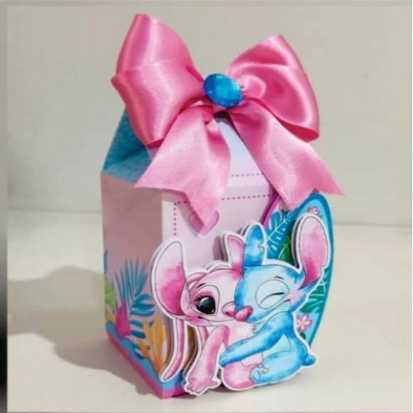 Kit Festa Lembrancinhas Stitch e Angel Aquarela-40 Peças 3d