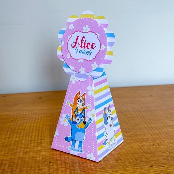 Kit Pegue e Monte 30 Itens Caixinhas Festas Bluey Menina