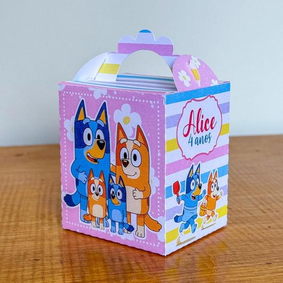Kit Pegue e Monte 40 Itens Caixinhas Festas Bluey Menina