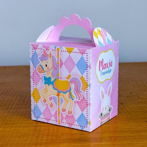 Kit Pegue e Monte, 50 Itens Caixinhas para Festas Circo Rosa