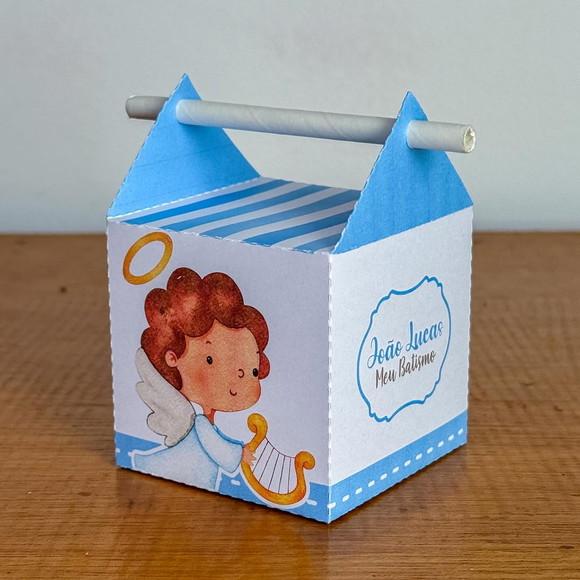 Kit Pegue Monte 20 Itens Caixinhas para Festas Batizado Azul