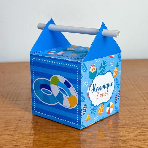 Kit Pegue Monte 30 Itens Caixinhas Festa Pool Party Menino 2