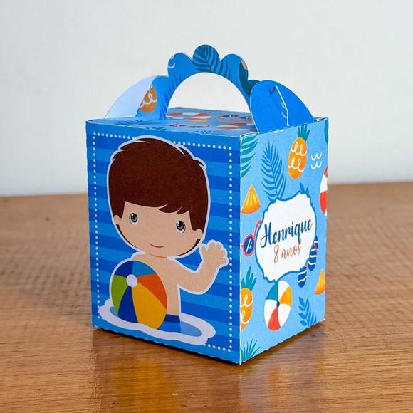 Kit Pegue Monte 50 Itens Caixinhas Festa Pool Party Menino 2