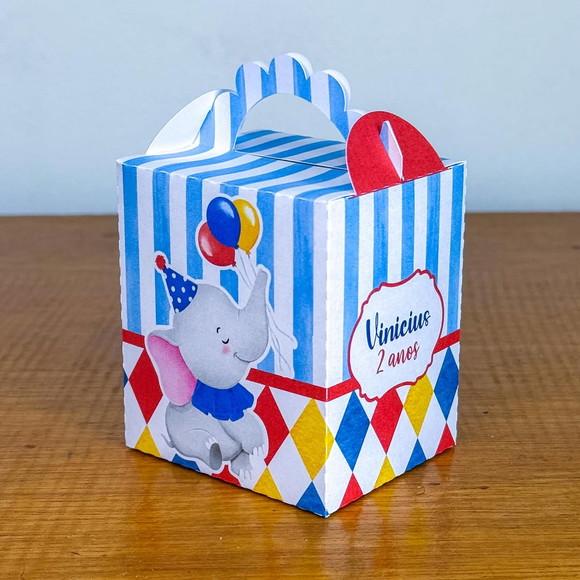 Kit Pegue Monte, 20 Itens Caixinhas para Festas Circo Menino