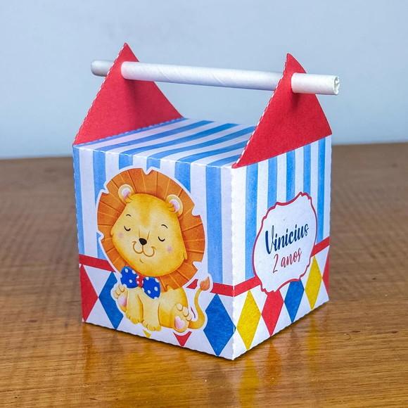 Kit Pegue Monte, 40 Itens Caixinhas para Festas Circo Menino