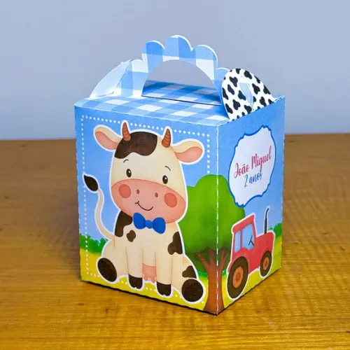 30 Itens Caixinhas para Festas Fazendinha Menino 4
