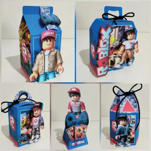 30 Itens Festa Personalizados Caixinhas Roblox Menino