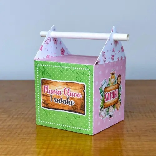 30 Itens Personalizado Caixinha p/ Festas Safari Menina 1