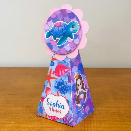 30 Itens Personalizados Caixinhas para Festas Sereia