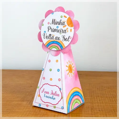 40 Itens Caixinha p/ Festas Primeira Volta ao Sol Menina