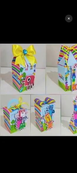 40 Itens Festa Lembrancinhas Caixinhas Numberblocks
