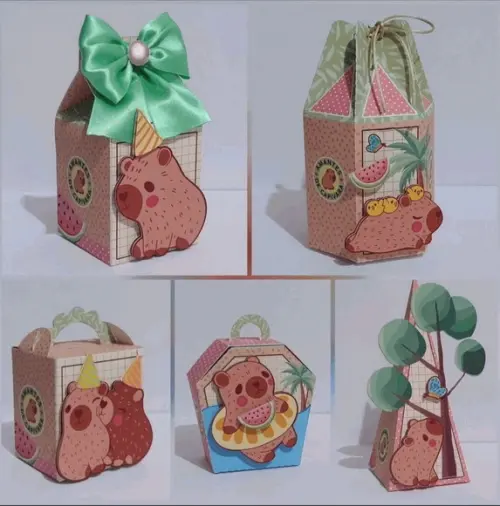 40 Itens Lembrancinha Caixinhas Personalizados Capivara