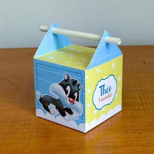 40 Itens Personalizados Caixinhas Baby Looney Tunes Menino