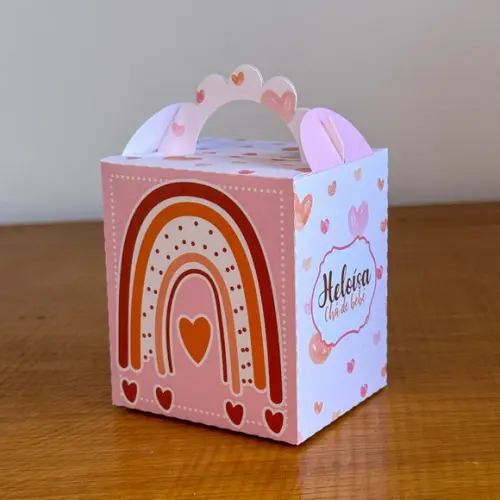 40 Itens Personalizados Caixinhas p/ Festas Arco-íris Boho