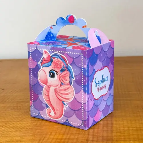 40 Itens Personalizados Caixinhas para Festas Sereia