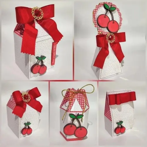 40 Itens Personalizados Cerejinha Caixinhas Festas
