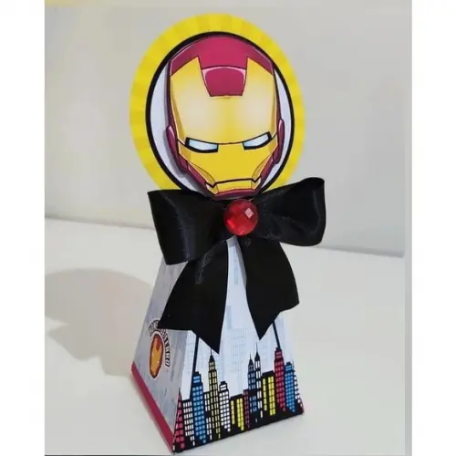 40 Pçs Lembrancinha Caixinhas Personalizadas Homem de Ferro