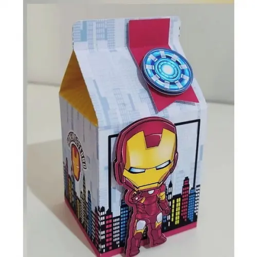 40 Pçs Lembrancinha Caixinhas Personalizadas Homem de Ferro