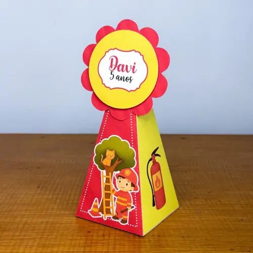 50 Itens Caixinhas Personalizadas para Festas Bombeiro
