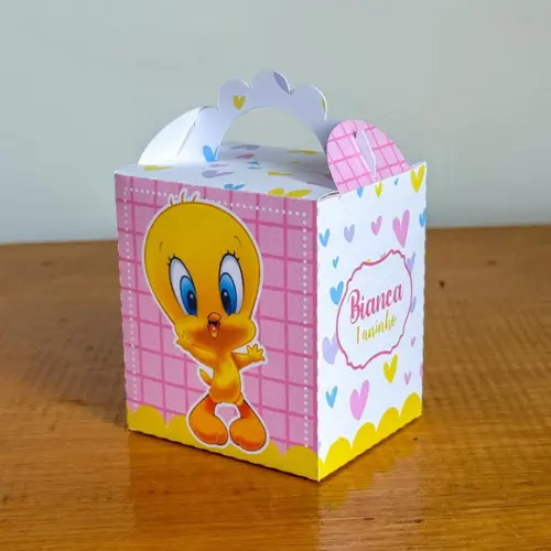 50 Itens Personalizados Caixinhas Baby Looney Tunes Menina