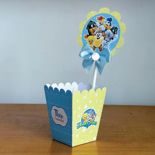 Centro Mesa Cachepô Baby Looney Tunes Menino