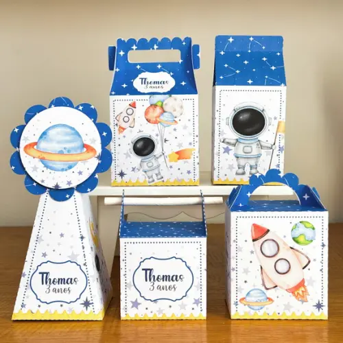 Kit 20 Peças Lembrancinhas Caixinhas Astronauta Menino 3