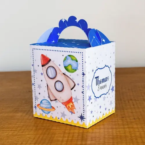 Kit 50 Peças Lembrancinhas Caixinhas Astronauta Menino 3