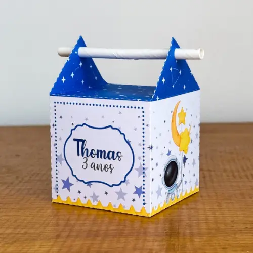 Kit 50 Peças Lembrancinhas Caixinhas Astronauta Menino 3
