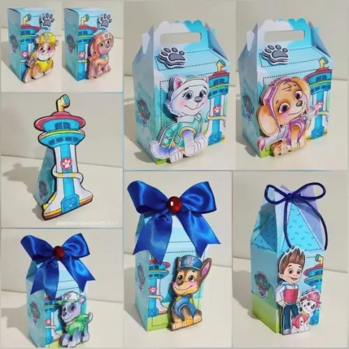 Kit Festa Lembrancinhas Patrulha Menino Aquarela -20 Pçs 3d