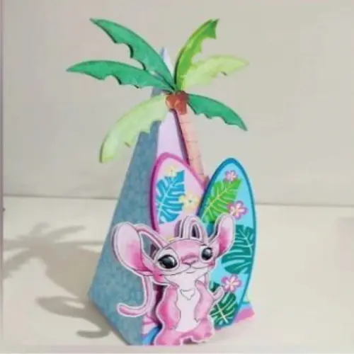 Kit Festa Lembrancinhas Stitch e Angel Aquarela-20 Peças 3d