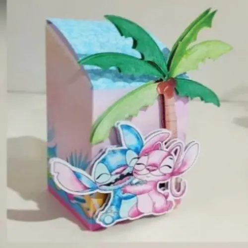 Kit Festa Lembrancinhas Stitch e Angel Aquarela-20 Peças 3d