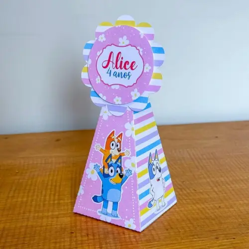Kit Pegue e Monte 20 Itens Caixinhas Festas Bluey Menina