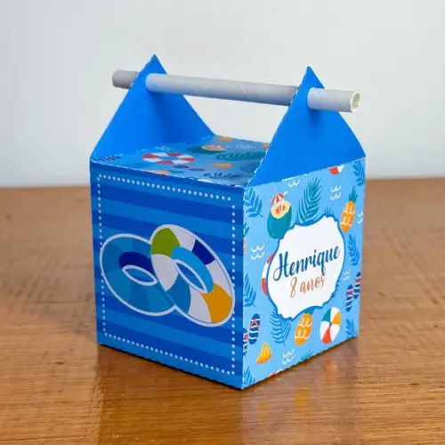 Kit Pegue Monte 50 Itens Caixinhas Festa Pool Party Menino 2