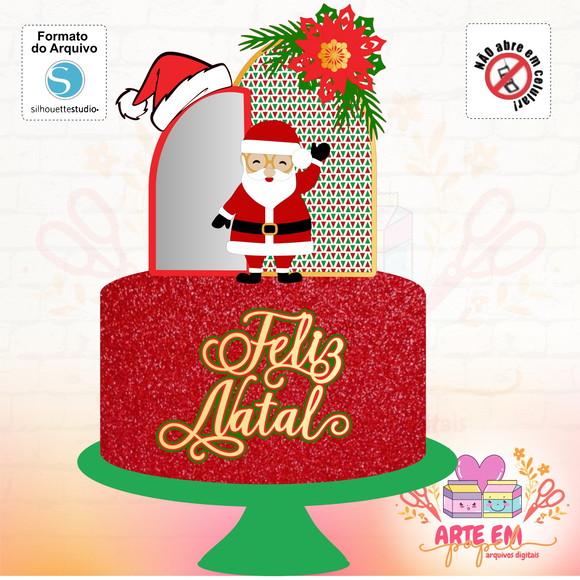 Arquivo Corte Topo de Bolo Cenário Natal
