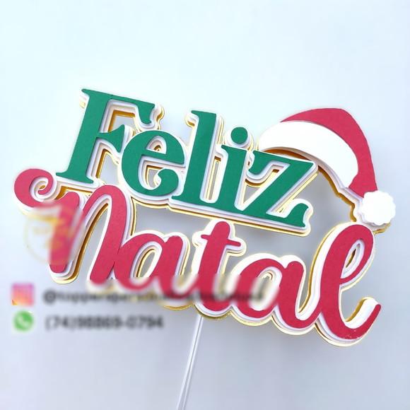 Arquivo Corte Topo de Bolo Feliz Natal