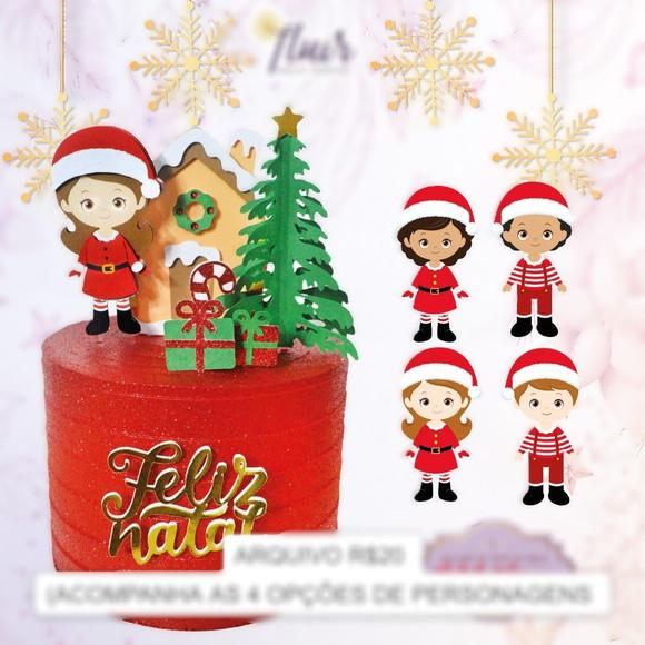Arquivo Corte Topo de Bolo Feliz Natal
