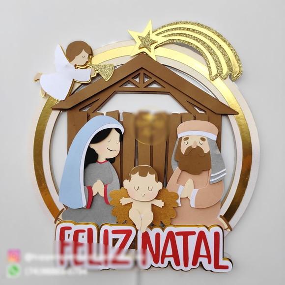Arquivo Corte Topo de Bolo Feliz Natal