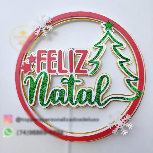 Arquivo Corte Topo de Bolo Feliz Natal